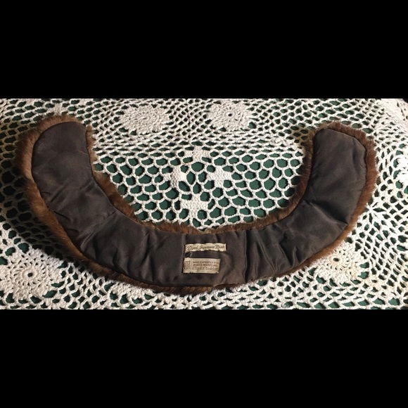 Vintage Mink Collar Japan Dyed Japanese Baar & Beards Inc Dark Brown Antique Fur - Picture 4 of 5